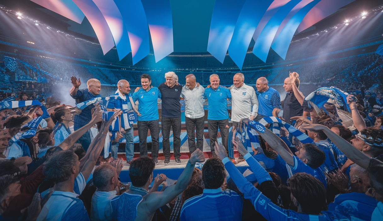 Célébration des 125 ans de l'OM avec anciens joueurs et supporters passionnés