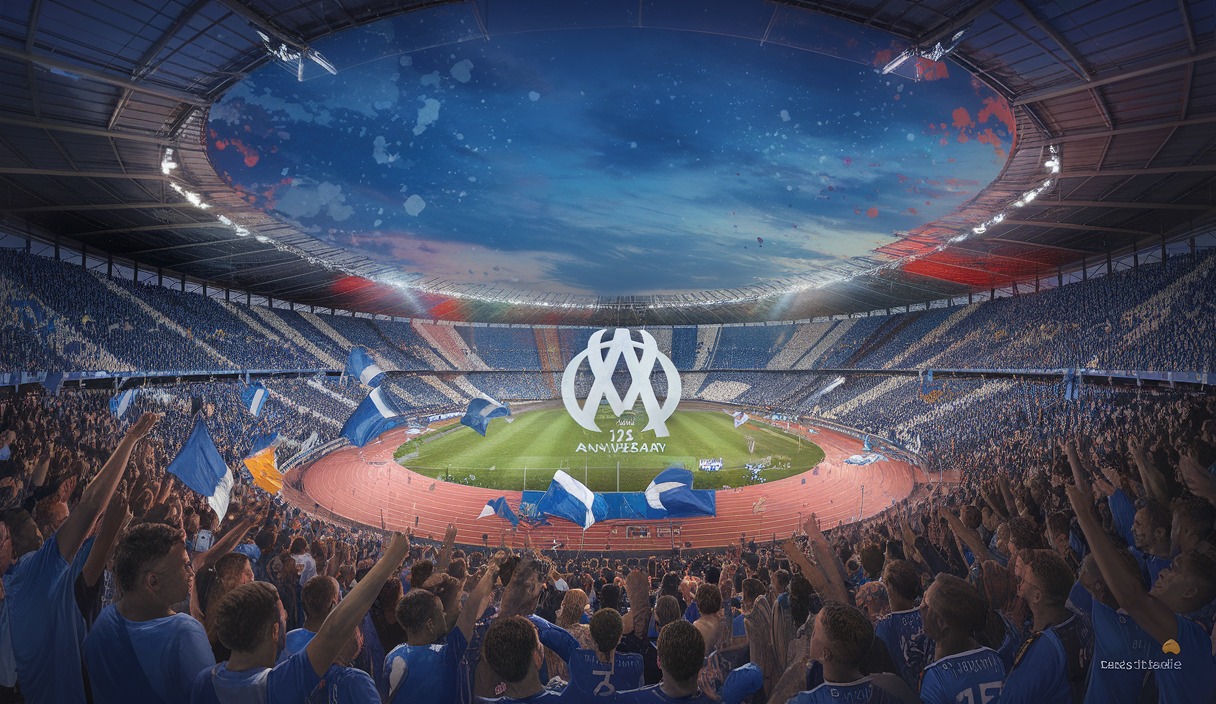 Célébration des 125 ans de l'OM au Orange Vélodrome