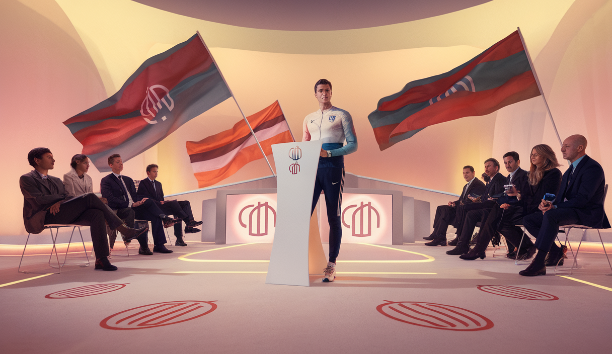 Illustration détaillée d'une conférence de presse influençant les supporters de l'OM