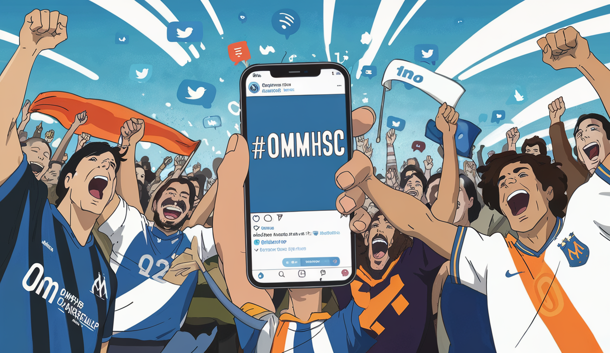 Enthousiasme des supporters lors du match OM vs Montpellier sur Twitter