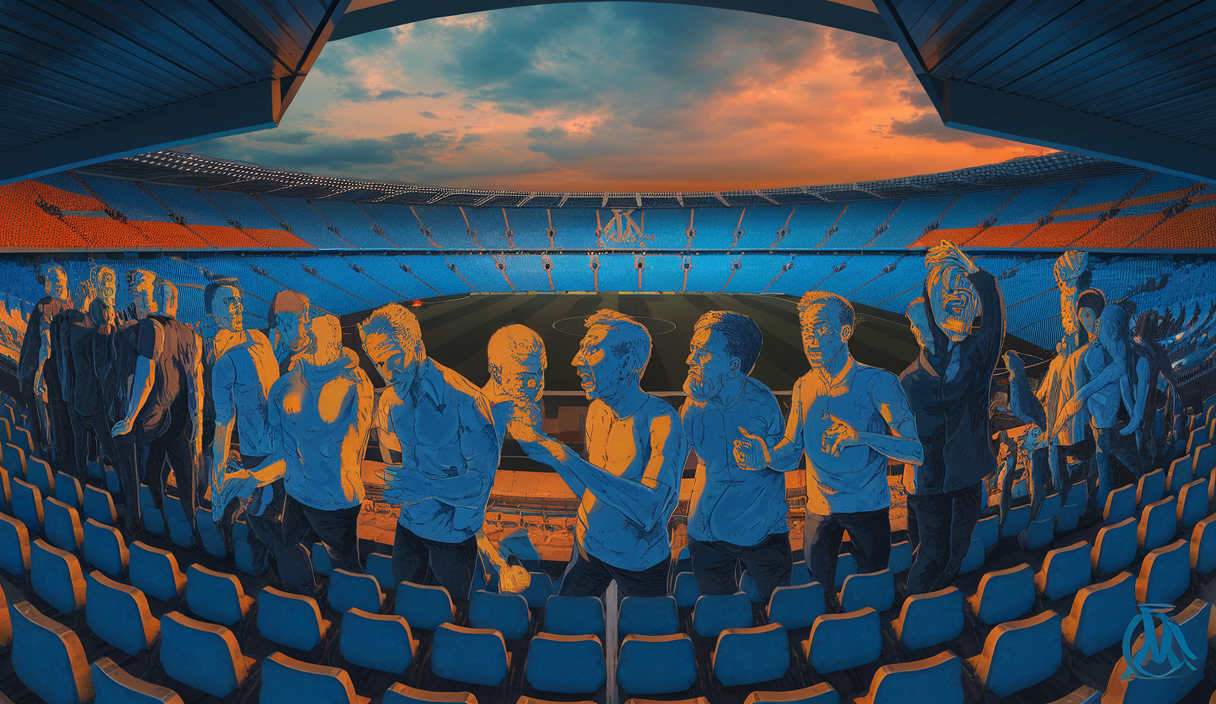 Illustration dynamique des critiques et réactions autour de l'OM en Ligue 1