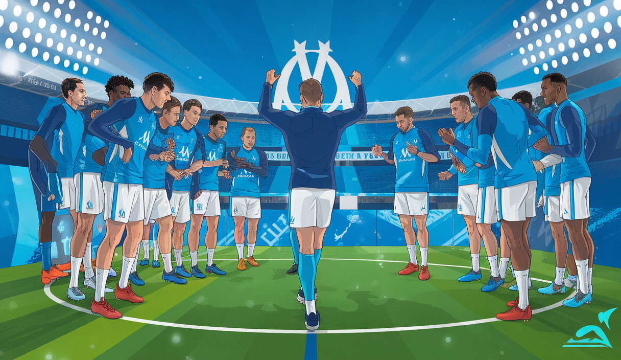 Préparation d'équipe de l'OM avant un match