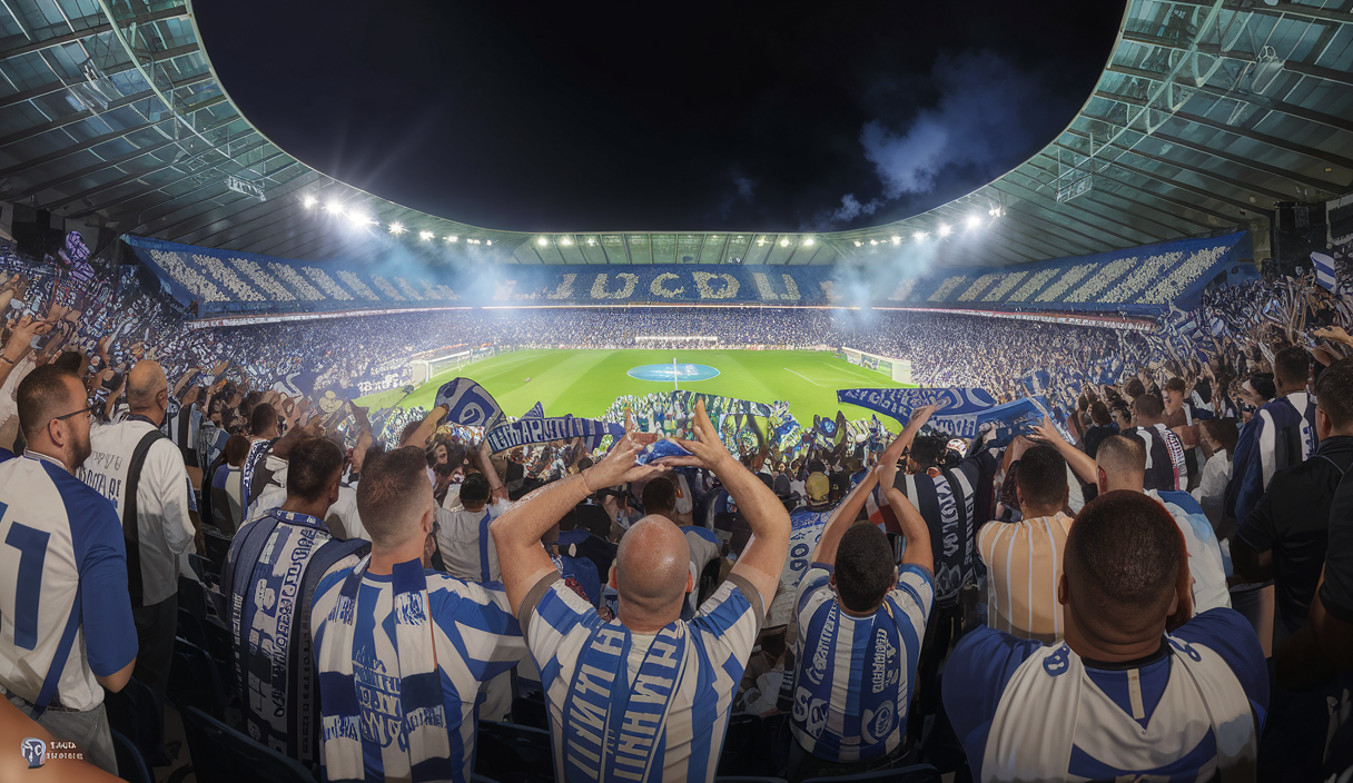 Supporters en liesse au Stade Vélodrome lors d'un match record d'affluence