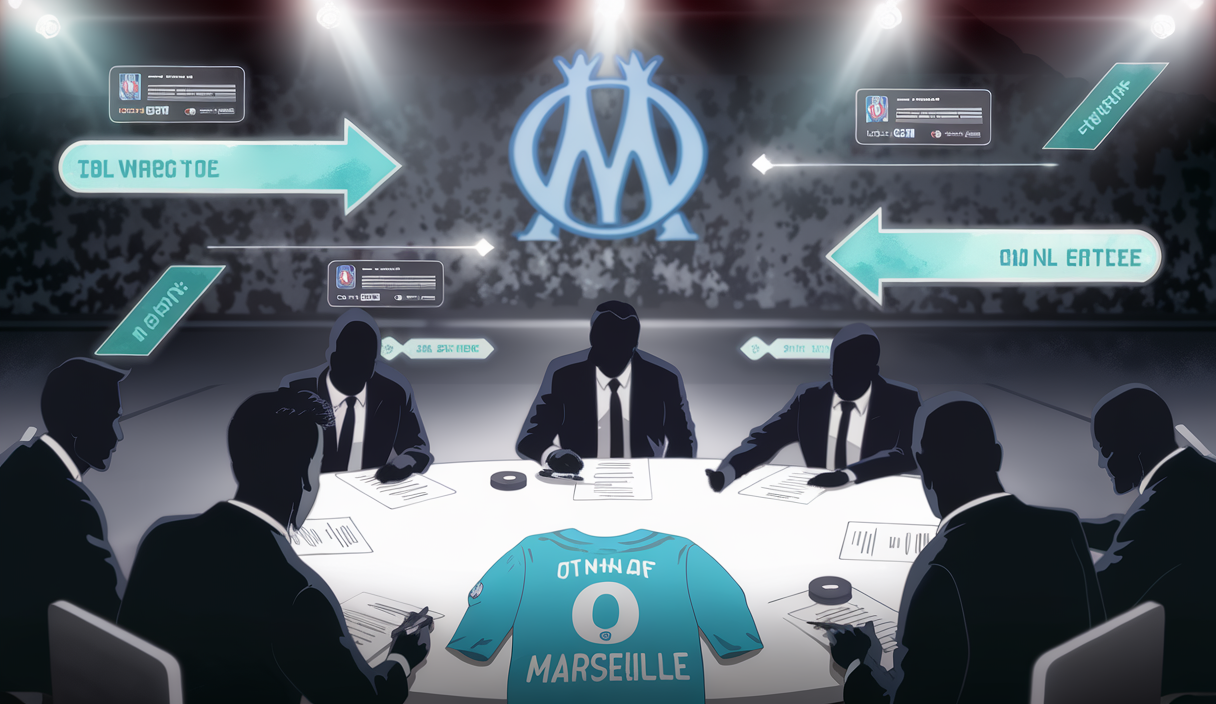 Illustration dynamique des transferts et négociations à l'Olympique de Marseille