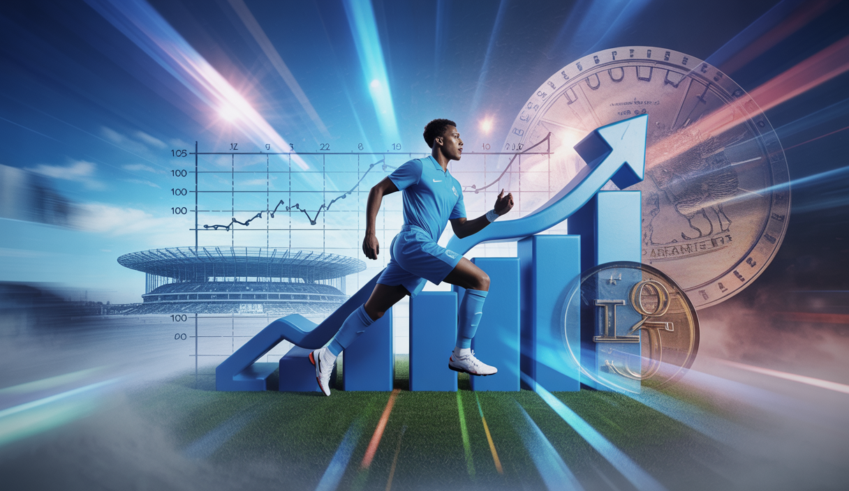 Valorisation financière de l'Olympique de Marseille illustrée de manière dynamique