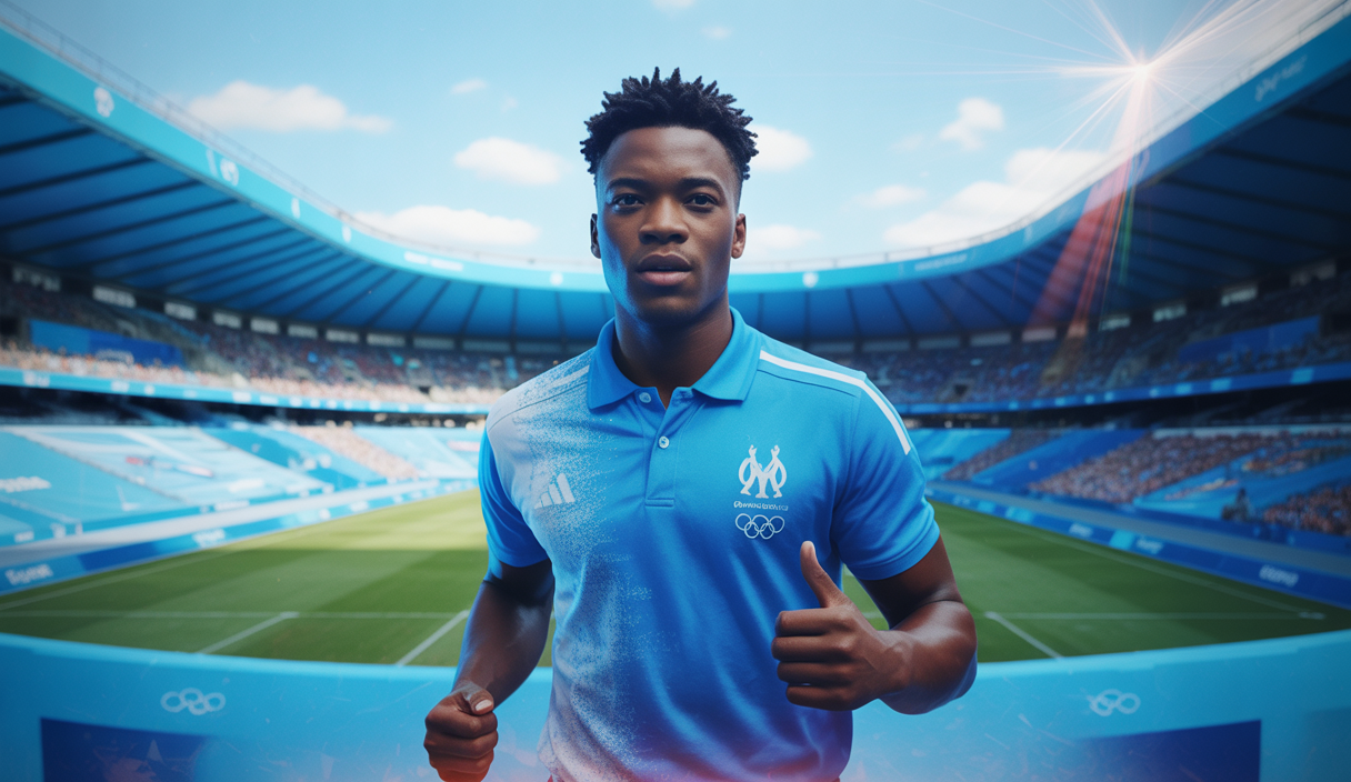 Jeune défenseur central Fodé Camara représentant la nouvelle génération de l'OM
