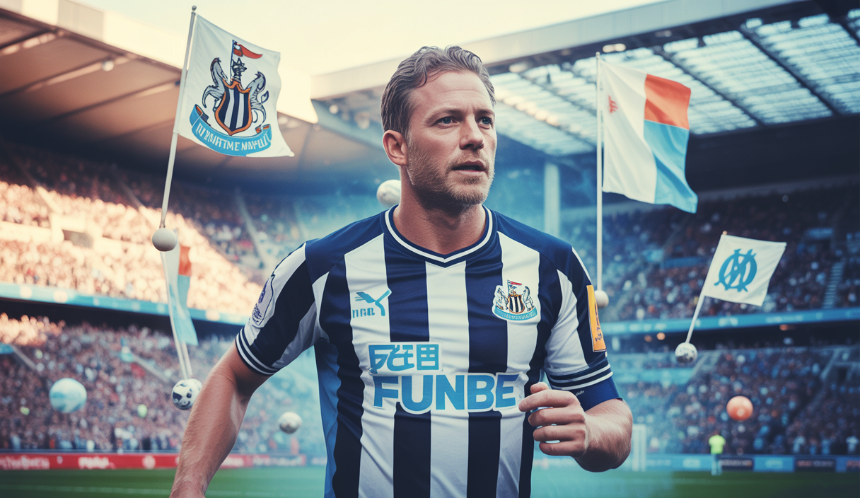 Illustration dynamique de Jonathan Rowe, ailier prometteur lié à Newcastle United