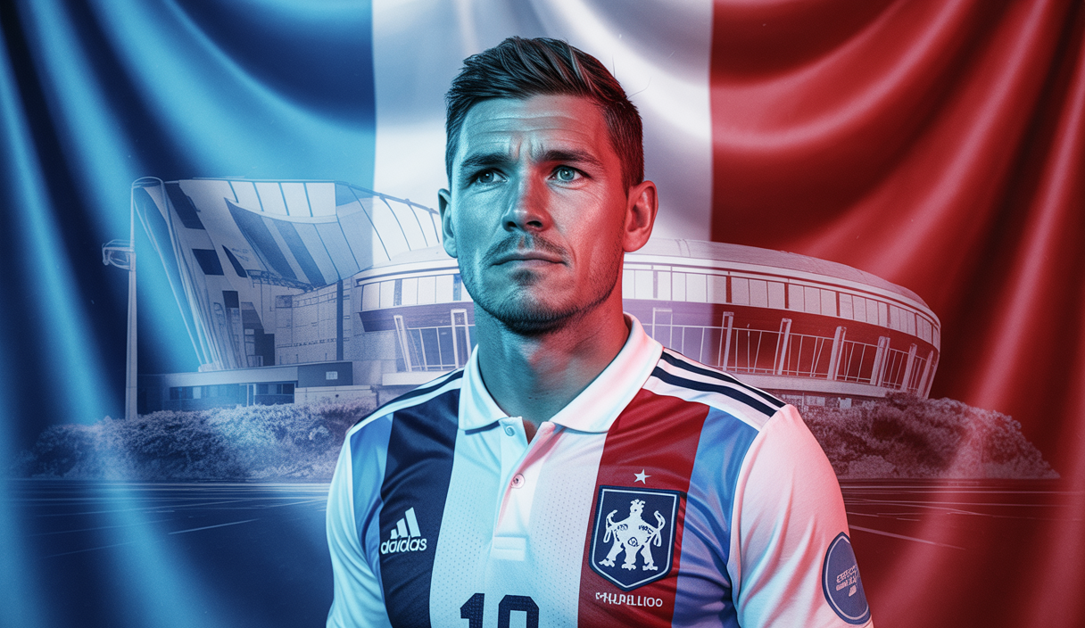 Portrait de Pierre-Emile Højbjerg en maillot de l'OM à l'ambiance danoise