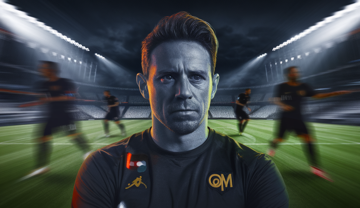 Portrait de Roberto De Zerbi en discussion sur les stratégies de jeu de l'OM