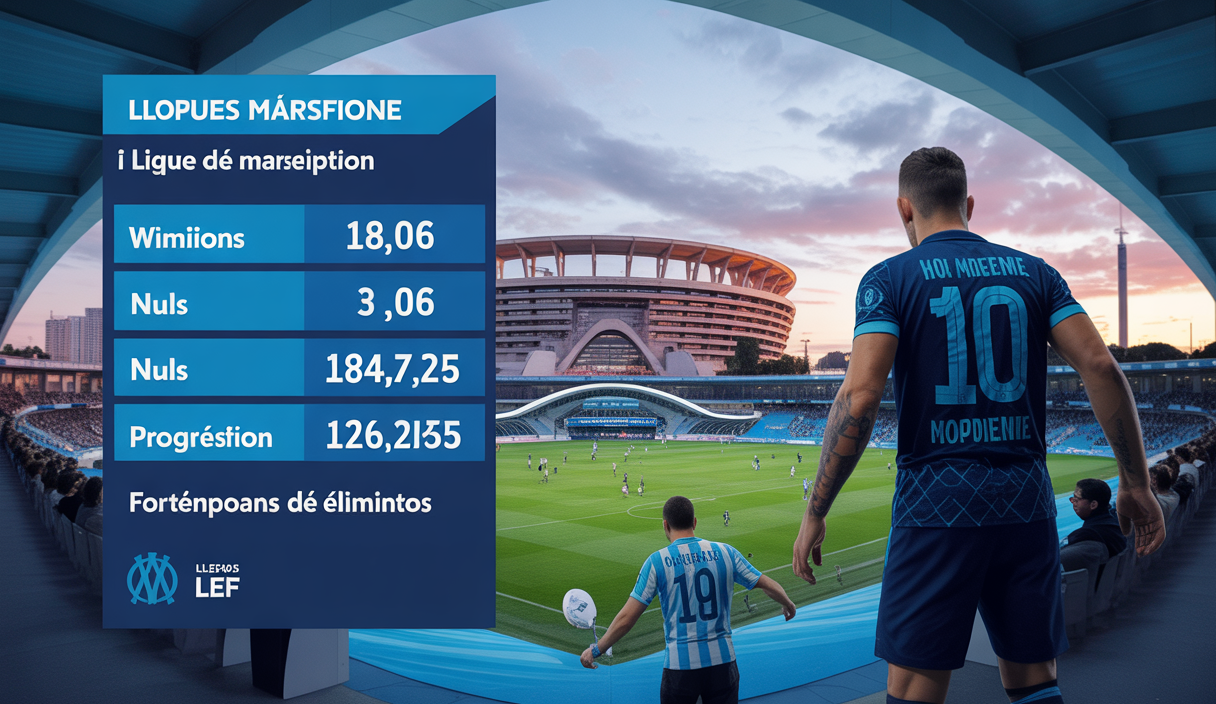 Graphique illustrant l'analyse des primes UEFA pour l'Olympique de Marseille en Ligue des Champions 2025-2026, avec montants précis, graphique financier et ambition sportive