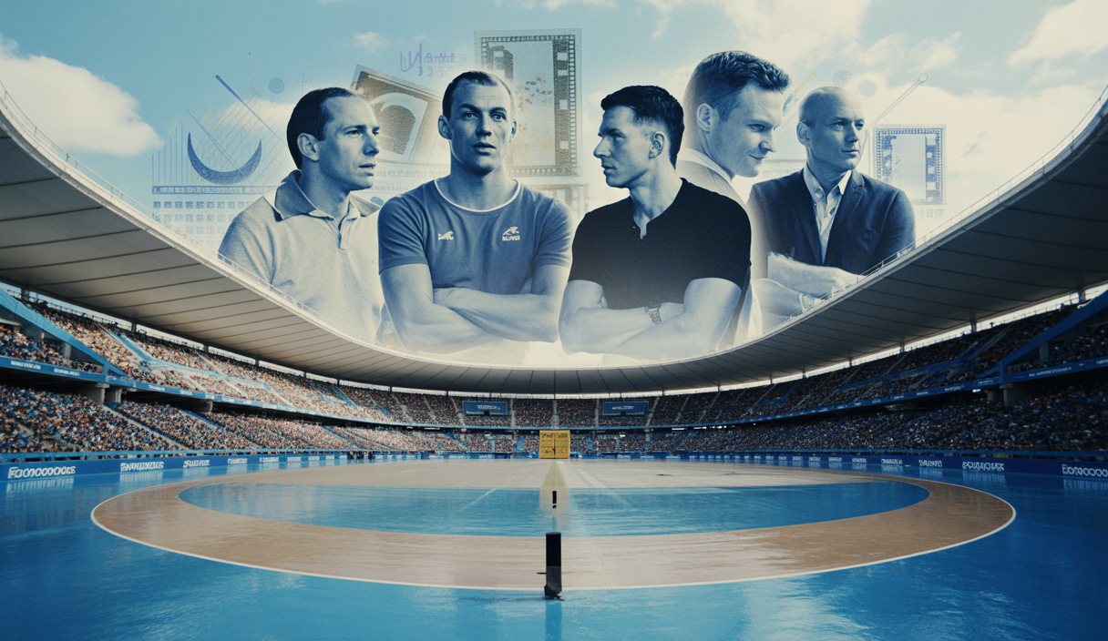 Représentation artistique des défis financiers de l'Olympique de Marseille