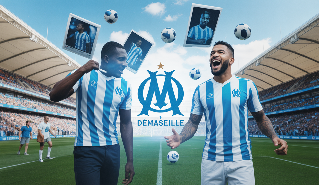 Visualisation artistique de l'Olympique de Marseille et son mercato