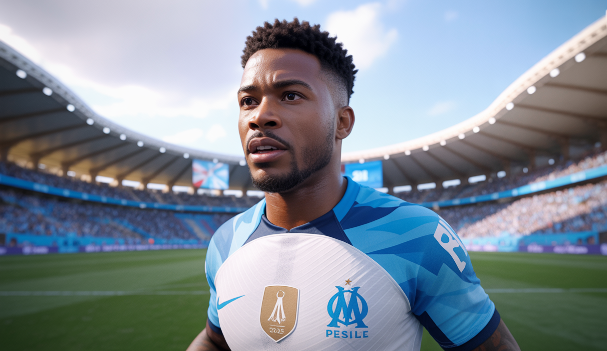 Gerson célébrant un but décisif sous le maillot de l'Olympique de Marseille lors de la Coupe du Monde des Clubs 2025
