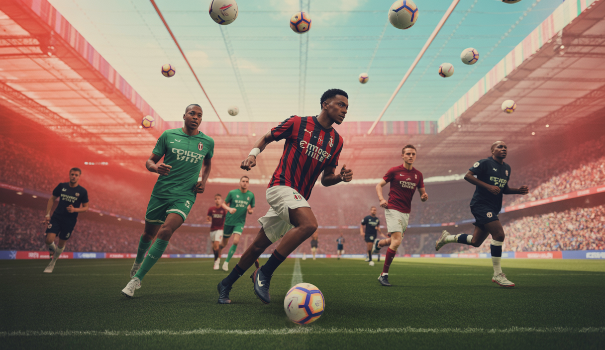 Ismaël Bennacer en action sur le terrain de football