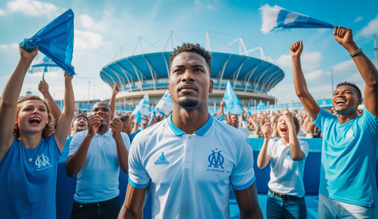 Illustration de l'Olympique de Marseille rapprochant ses supporters et joueurs