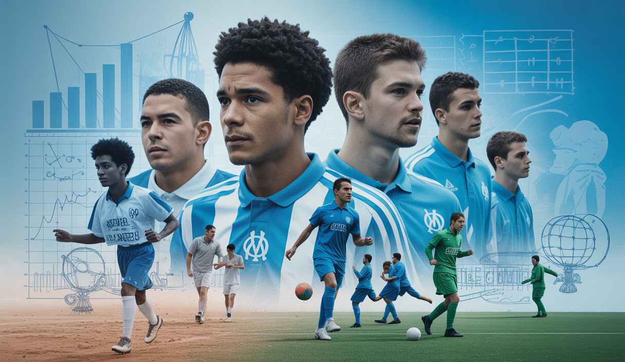 Image représentant l'Olympique de Marseille misant sur de jeunes talents avec une gestion économique réfléchie.